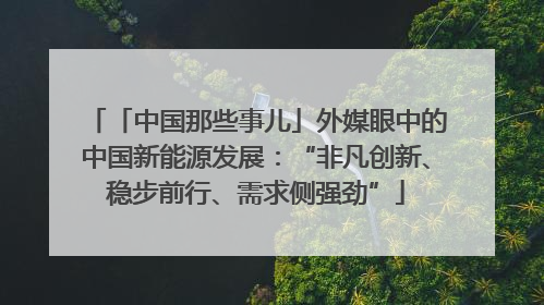 「中国那些事儿」外媒眼中的中国新能源发展：“非凡创新、稳步前行、需求侧强劲”