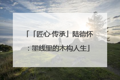 「匠心·传承」陆德怀：墨线里的木构人生