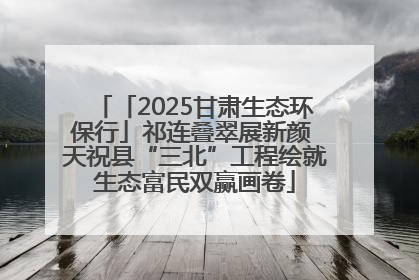 「2025甘肃生态环保行」祁连叠翠展新颜 天祝县“三北”工程绘就生态富民双赢画卷