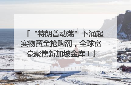 “特朗普动荡”下涌起实物黄金抢购潮，全球富豪聚焦新加坡金库！