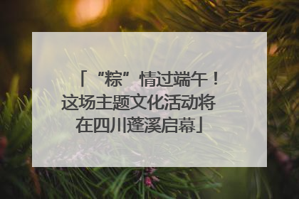 “粽”情过端午！这场主题文化活动将在四川蓬溪启幕