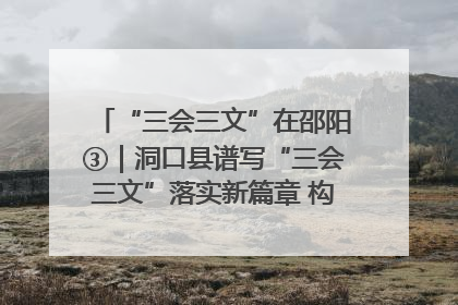 “三会三文”在邵阳③｜洞口县谱写“三会三文”落实新篇章 构建协同联动大格局