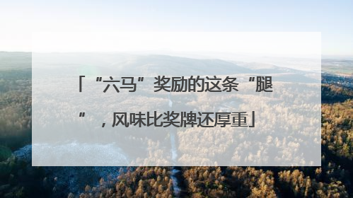 “六马”奖励的这条“腿”，风味比奖牌还厚重