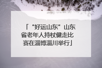 “好运山东”山东省老年人持杖健走比赛在淄博淄川举行