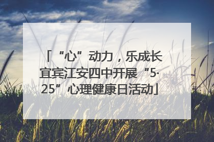 “心”动力，乐成长 宜宾江安四中开展“5·25”心理健康日活动