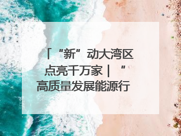 “新”动大湾区 点亮千万家｜“高质量发展能源行”系列报道③
