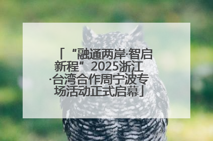 “融通两岸·智启新程”2025浙江·台湾合作周宁波专场活动正式启幕