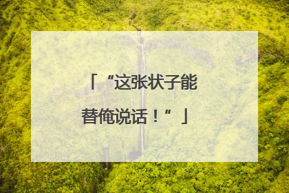 “这张状子能替俺说话！”