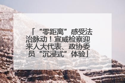 “零距离”感受法治脉动！宣威检察迎来人大代表、政协委员“沉浸式”体验