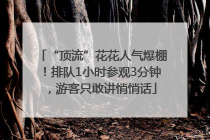 “顶流”花花人气爆棚！排队1小时参观3分钟，游客只敢讲悄悄话