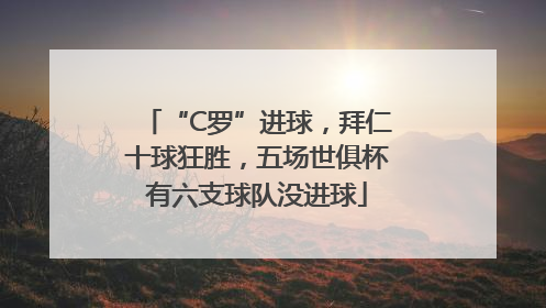 “C罗”进球，拜仁十球狂胜，五场世俱杯有六支球队没进球