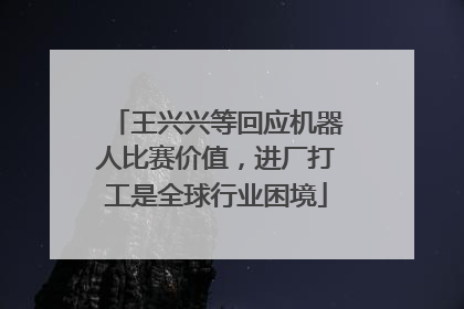 王兴兴等回应机器人比赛价值，进厂打工是全球行业困境