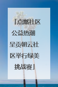 点燃社区公益热潮 呈贡朝云社区举行绿美挑战赛