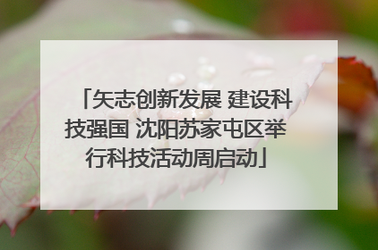 矢志创新发展 建设科技强国 沈阳苏家屯区举行科技活动周启动