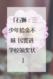 石狮：三少年拾金不昧 民警进学校颁奖状