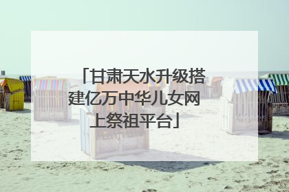 甘肃天水升级搭建亿万中华儿女网上祭祖平台