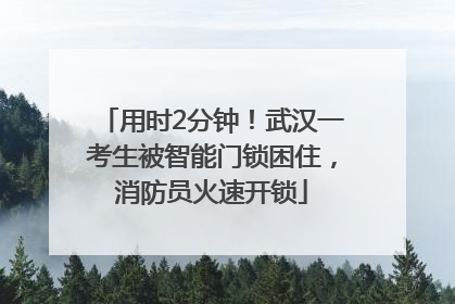 用时2分钟！武汉一考生被智能门锁困住，消防员火速开锁