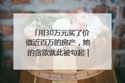 用30万元买了价值近百万的房产，她的贪欲就此被勾起｜今晚九点半