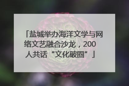 盐城举办海洋文学与网络文艺融合沙龙，200人共话“文化破圈”