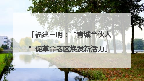 福建三明：“青城合伙人”促革命老区焕发新活力