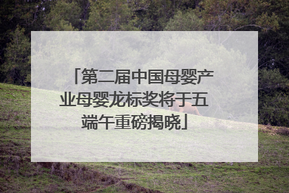 第二届中国母婴产业母婴龙标奖将于五端午重磅揭晓