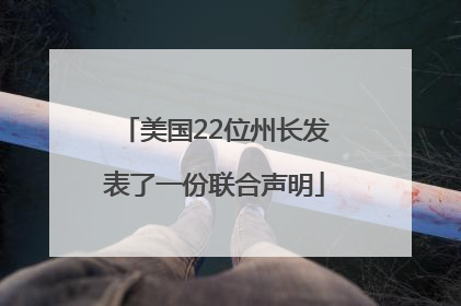 美国22位州长发表了一份联合声明