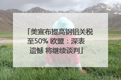 美宣布提高钢铝关税至50% 欧盟：深表遗憾 将继续谈判