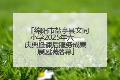 绵阳市盐亭县文同小学2025年六一庆典暨课后服务成果展圆满落幕