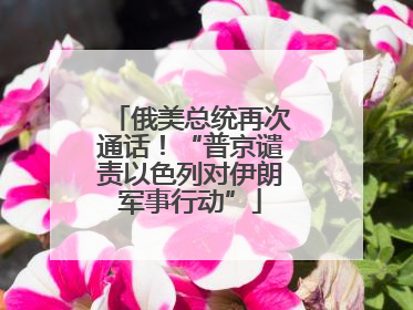俄美总统再次通话！“普京谴责以色列对伊朗军事行动”