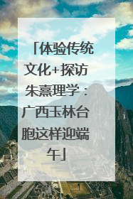 体验传统文化+探访朱熹理学：广西玉林台胞这样迎端午