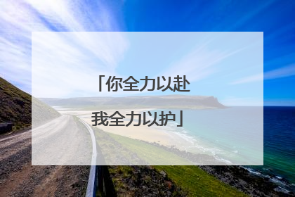 你全力以赴 我全力以护
