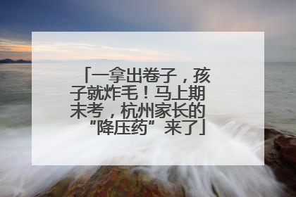 一拿出卷子，孩子就炸毛！马上期末考，杭州家长的“降压药”来了