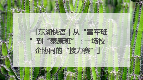 东湖快语｜从“雷军班”到“泰康班”：一场校企协同的“接力赛”