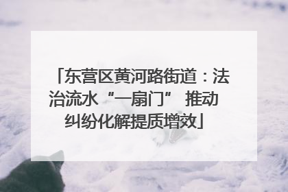 东营区黄河路街道：法治流水“一扇门” 推动纠纷化解提质增效