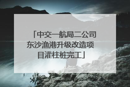 中交一航局二公司东沙渔港升级改造项目灌柱桩完工