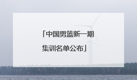中国男篮新一期集训名单公布