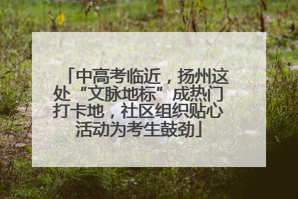 中高考临近，扬州这处“文脉地标”成热门打卡地，社区组织贴心活动为考生鼓劲
