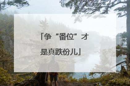 争“番位”才是真跌份儿