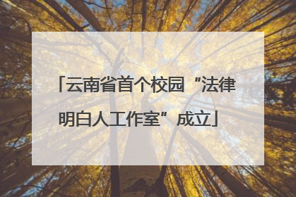 云南省首个校园“法律明白人工作室”成立