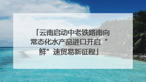 云南启动中老铁路南向常态化水产品进口开启“鲜”速贸易新征程