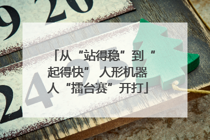从“站得稳”到“起得快” 人形机器人“擂台赛”开打