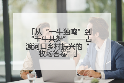 从“一牛独鸣”到“千牛共舞”——古渡河口乡村振兴的“牧场答卷”