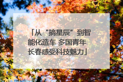 从“摘星辰”到智能化造车 多国青年长春感受科技魅力