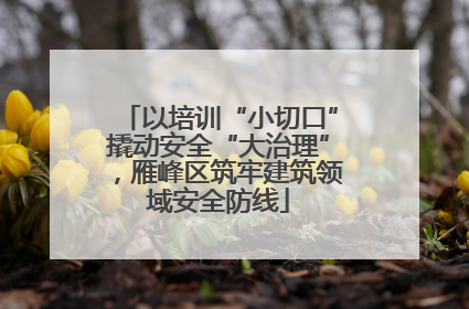 以培训“小切口”撬动安全“大治理”，雁峰区筑牢建筑领域安全防线