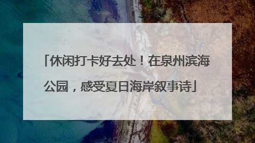 休闲打卡好去处！在泉州滨海公园，感受夏日海岸叙事诗