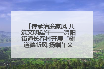 传承清廉家风 共筑文明端午——舞阳街道长春村开展“树道德新风 扬端午文化”主题活动