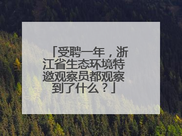 受聘一年，浙江省生态环境特邀观察员都观察到了什么？