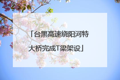 台黑高速绕阳河特大桥完成T梁架设