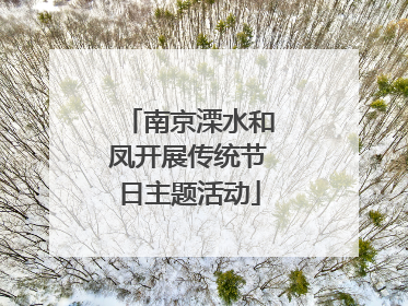 南京溧水和凤开展传统节日主题活动