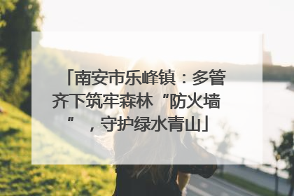 南安市乐峰镇：多管齐下筑牢森林“防火墙”，守护绿水青山